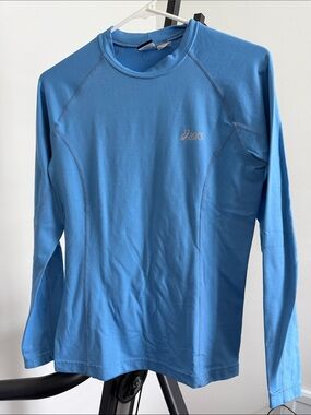Asics Blue Long Sleeve Crew Performance Shirt